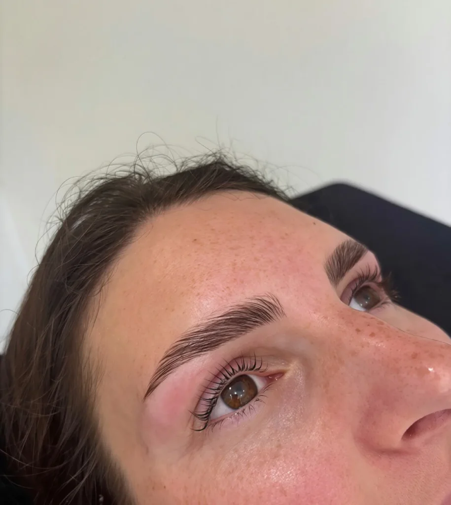 Lash lift and brow lamination results